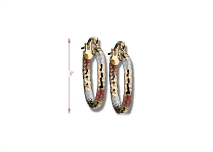 Three Tone Plated | Fashion Earrings